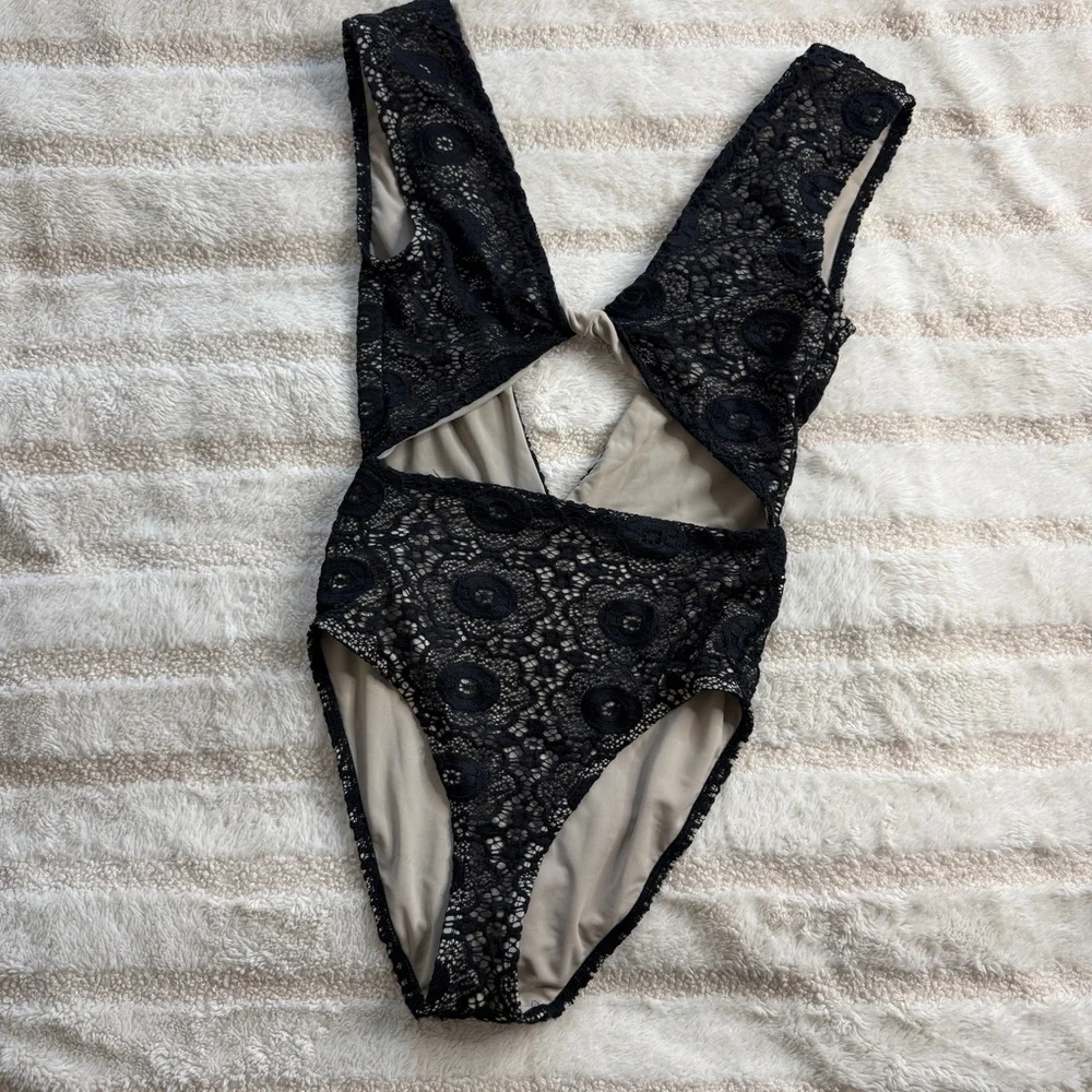 2/$25 Beth Richards Lace Twist Front Swimsuit - Picture 2 of 6